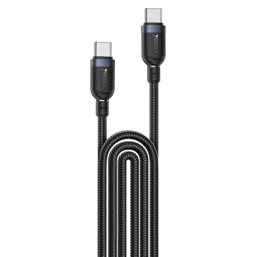 YESIDO Type C to Type C 60W 3M Fast Charging Cable (Black) (CA194) - Phone Parts Warehouse
