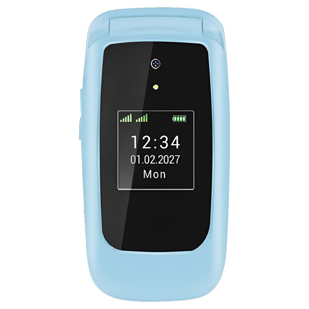 Opel Lite Flip 4G (Dual Sim, 2.4-inch, Bluetooth) – Blue Aura - Phone Parts Warehouse