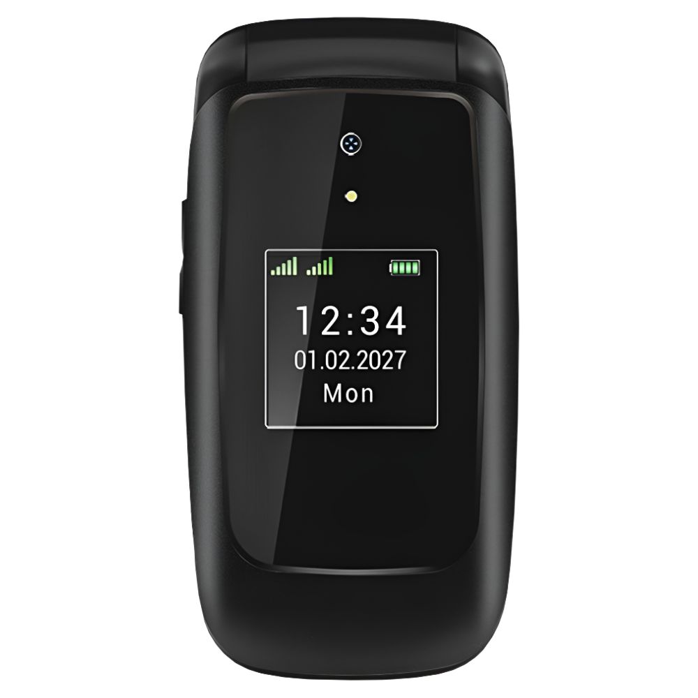 Opel Lite Flip 4G (Dual Sim, 2.4-inch, Bluetooth) – Deep Black - Phone Parts Warehouse