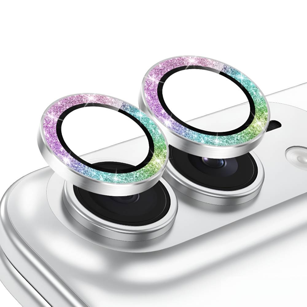 iPhone 18 Duo Camera Ring - Rainbow Glitter - Image 1