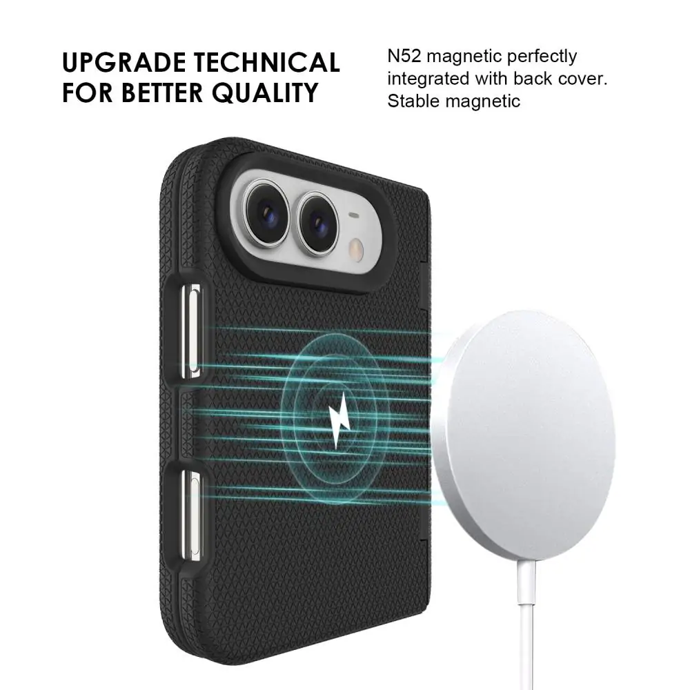 iPhone 18 Duo Triangle MagSafe Case – Black - Phone Parts Warehouse