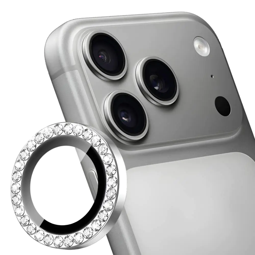 iPhone 18 Pro/ 18 Pro Max Camera Ring – Silver Diamond - Phone Parts Warehouse