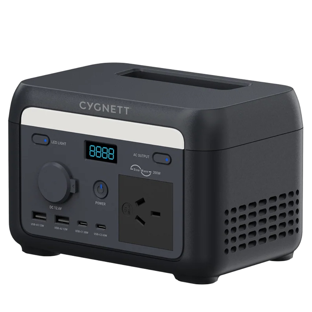 Cygnett Roam 200W/102.4Wh Portable Power Station - Black - Image 3