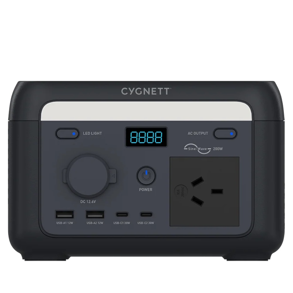 Cygnett Roam 200W/102.4Wh Portable Power Station – Black - Phone Parts Warehouse
